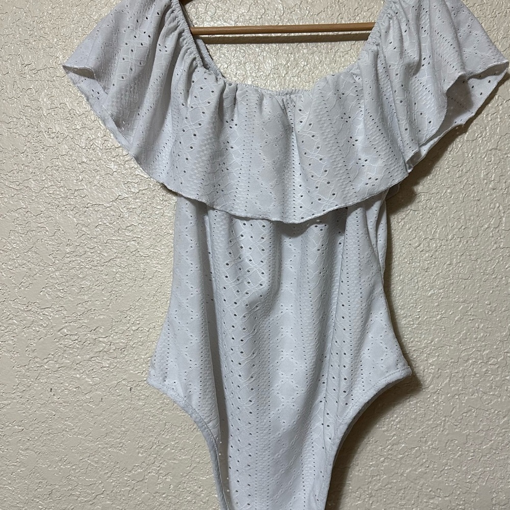 White Eyelet Kids One Piece